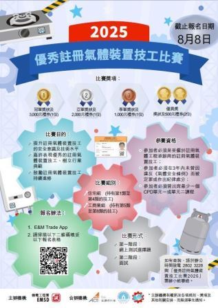 优秀注册气体装置技工比赛 2025 &ndash; 宣传海报