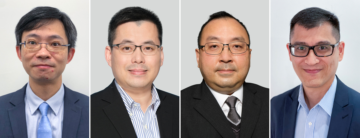 (左至右) 姚德泰先生；李志良先生；江茂誠先生；關偉明先生