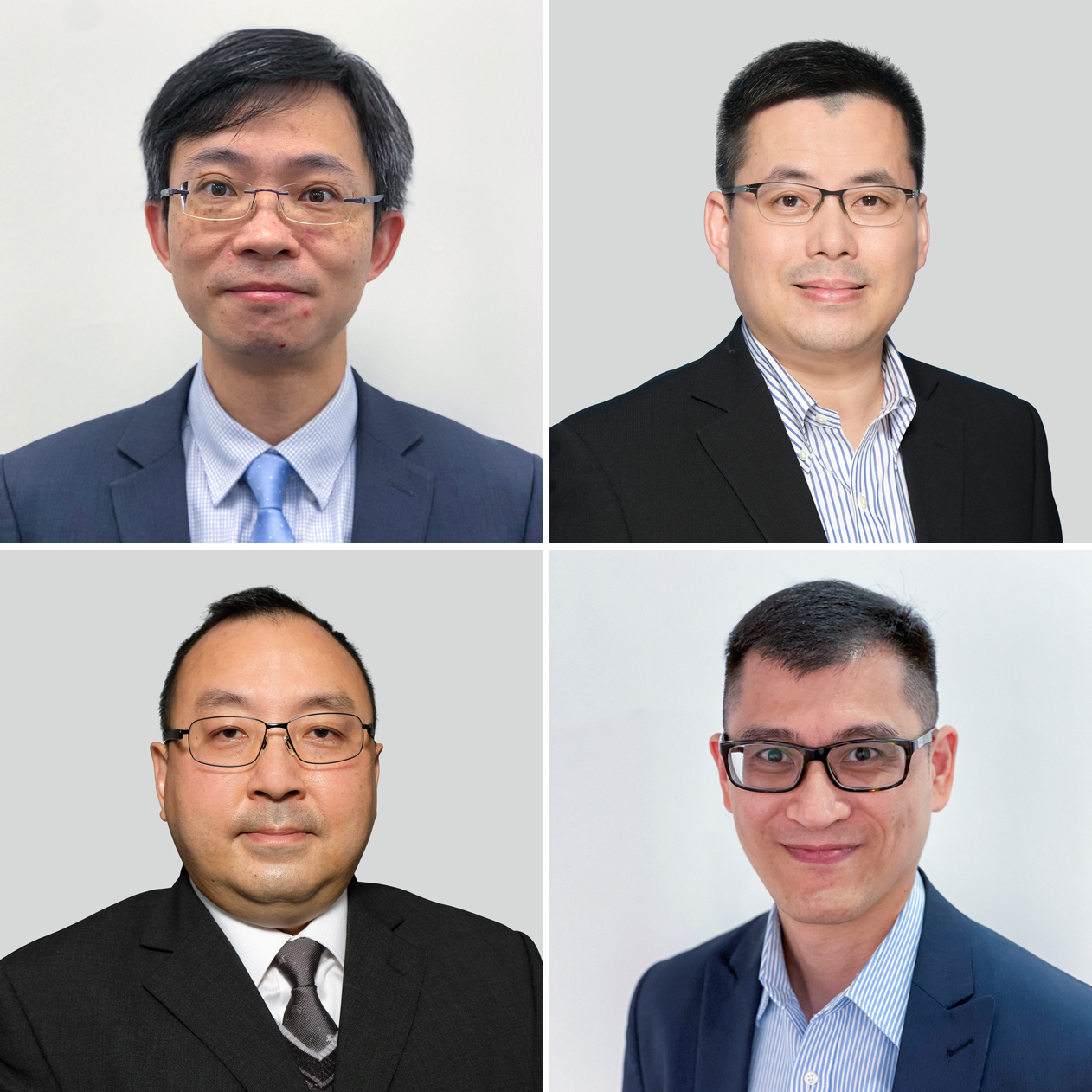 (左至右) 姚德泰先生；李志良先生；江茂誠先生；關偉明先生