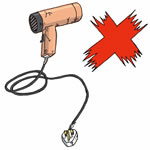 Before use, check electrical appliances (including plugs and flexible power cords) to see if they are damaged or worn-out Before use, check electrical appliances (including plugs and flexible power cords) to see if they are damaged or worn-out