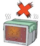 Ensure that there is sufficient space around an electrical appliance for heat dissipation. Ensure that there is sufficient space around an electrical appliance for heat dissipation.