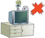 Keep electrical appliances away from windows or balconies.