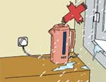 Keep electrical appliances away from windows or balconies.