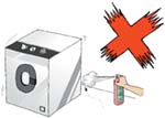 Do not use any inflammable chemical substance near an operating electrical appliance. Do not use any inflammable chemical substance near an operating electrical appliance.
