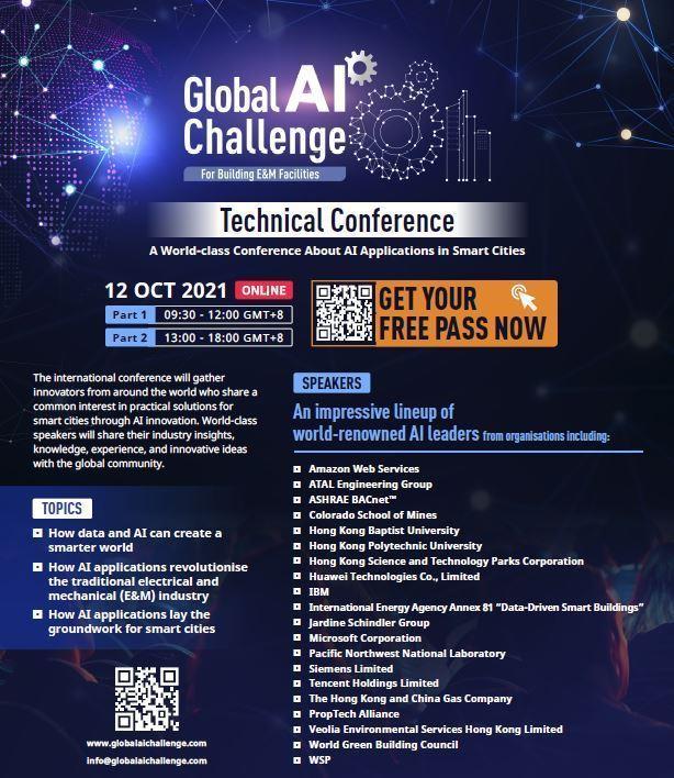 Global AI Challenge for Building E&M Facilities &ndash; Technical Conference - 12 Oct 2021 | ONLINE - Get Your Free Pass Now!